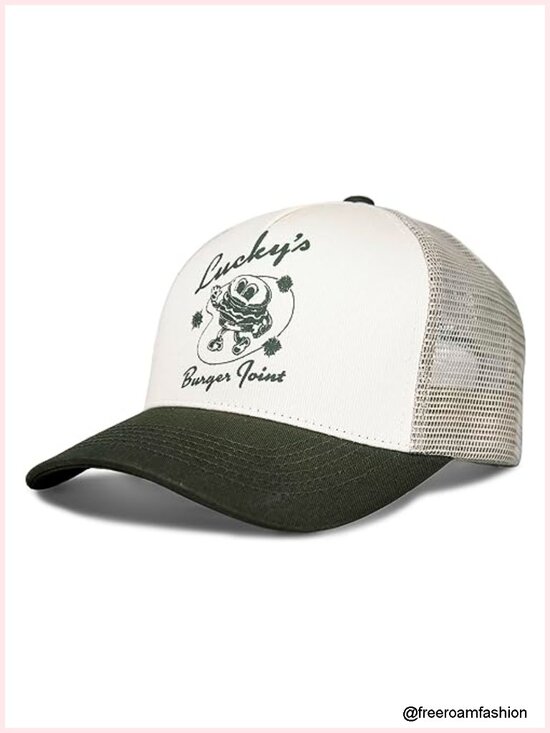 Cotton Twill Trucker Hat Snapback Adjustable Mesh Back Baseball Cap